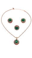 Picture of Gorgeous And Beautiful Rose Gold Plated Glass 3 Pieces Jewelry Sets