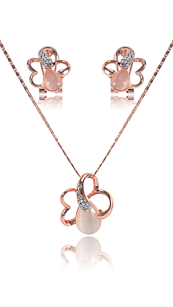 Picture of Unique Design Rose Gold Plated Small 2 Pieces Jewelry Sets