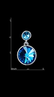 Picture of Superior Quality Swarovski Element Platinum Plated Drop & Dangle