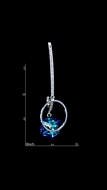 Picture of Beauteous Swarovski Element Single Stone Drop & Dangle