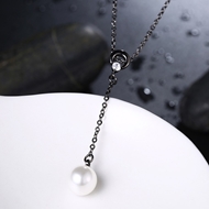 Picture of Exquisite Gunmetel Plated Venetian Pearl Necklaces & Pendants