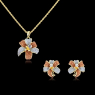 Picture of Zinc Alloy Flowers & Plants Necklace And Earring Sets 2YJ053548S