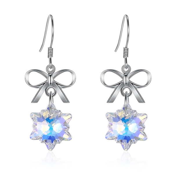 Picture of 925 Sterling Silver Swarovski Element Dangle Earrings at Super Low Price