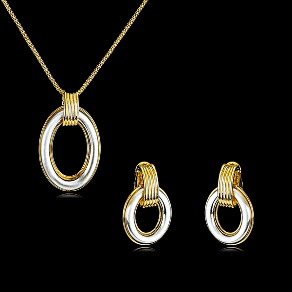 Picture of Pretty Small Gold Plated Necklace and Earring Set