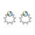 Picture of Designer Platinum Plated Classic Stud Earrings with Easy Return