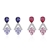 Picture of 925 Sterling Silver Pink Dangle Earrings at Great Low Price