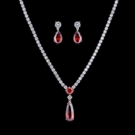 Picture of Latest Big Cubic Zirconia Necklace and Earring Set