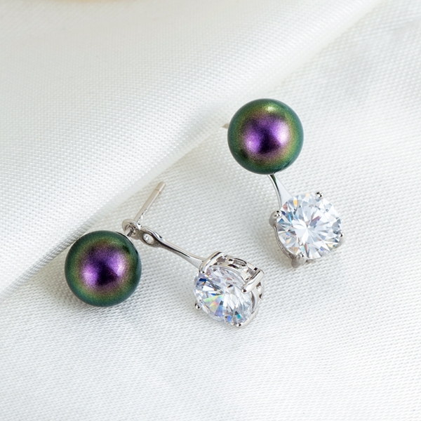 Picture of Casual Swarovski Element Pearl Stud Earrings of Original Design