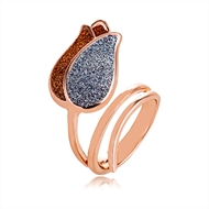 Picture of New Big Rose Gold Plated Fashion Ring