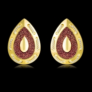 Picture of New Season Gold Plated Big Stud Earrings with SGS/ISO Certification