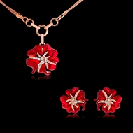 Picture of Distinctive Red Casual Necklace and Earring Set with Low MOQ