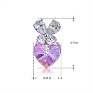 Picture of Designer Platinum Plated Fashion Stud Earrings with Easy Return