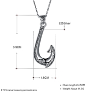 Picture of Stylish Casual 925 Sterling Silver Pendant Necklace