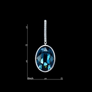 Picture of Cultured Dark Blue Small Drop & Dangle