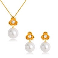 Picture of Purchase Rose Gold Plated White Necklace and Earring Set Exclusive Online