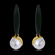 Picture of Classic White Dangle Earrings of Original Design