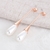 Picture of Pretty Artificial Pearl White Dangle Earrings