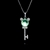 Picture of Featured Green Platinum Plated Pendant Necklace with Full Guarantee