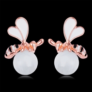 Picture of Zinc Alloy Artificial Pearl Stud Earrings From Reliable Factory