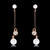 Picture of Purchase Rose Gold Plated White Dangle Earrings Exclusive Online