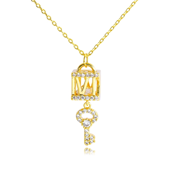 Picture of Hypoallergenic Gold Plated Delicate Pendant Necklace with Easy Return