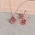 Picture of Distinctive Pink Zinc Alloy Necklace and Earring Set with Low MOQ