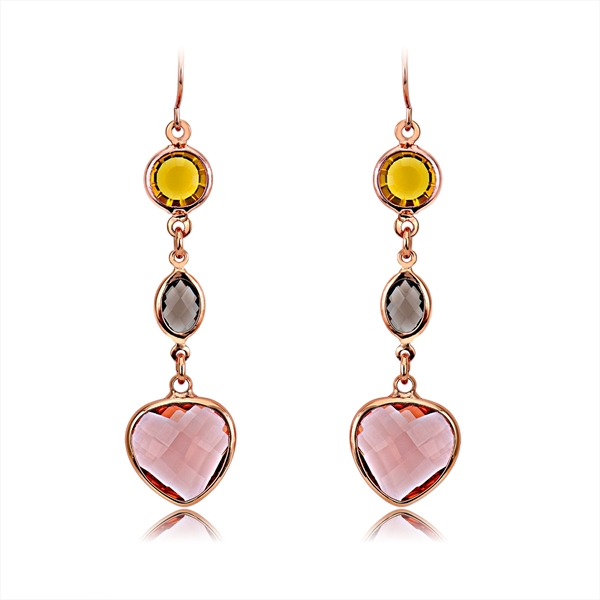 Picture of Unique Artificial Crystal Zinc Alloy Dangle Earrings