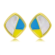 Picture of Fashion Colorful Stud Earrings with Low Cost