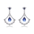 Picture of Great Value Blue Platinum Plated Dangle Earrings with Full Guarantee