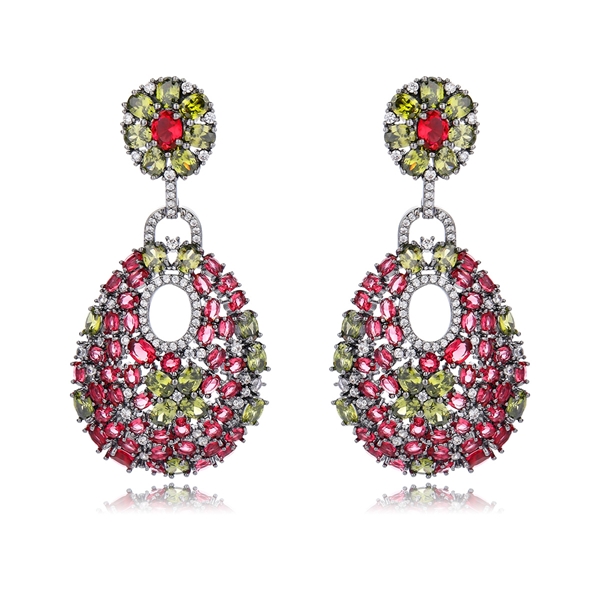 Picture of Staple Medium Cubic Zirconia Dangle Earrings