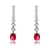 Picture of Charming Red Platinum Plated Dangle Earrings As a Gift