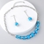 Picture of Shop Platinum Plated Opal Necklace and Earring Set with Wow Elements