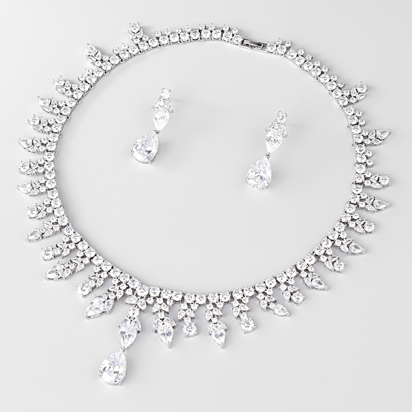 Picture of Inexpensive Platinum Plated Luxury 2 Piece Jewelry Set from Reliable Manufacturer