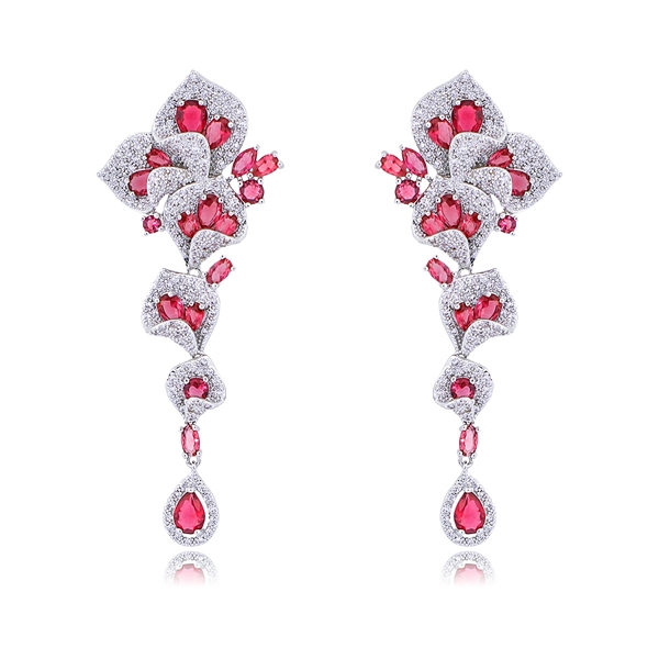 Picture of Fast Selling Pink Cubic Zirconia Dangle Earrings from Editor Picks