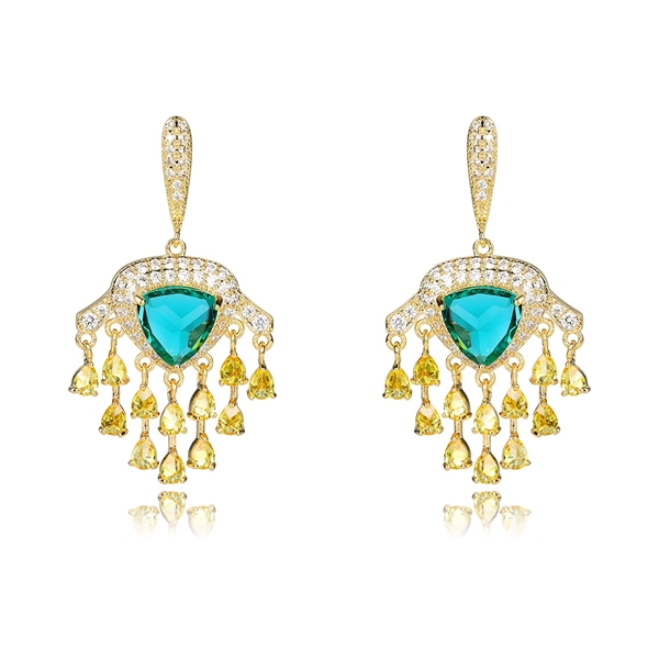 Picture of Hypoallergenic Gold Plated Luxury Dangle Earrings with Easy Return