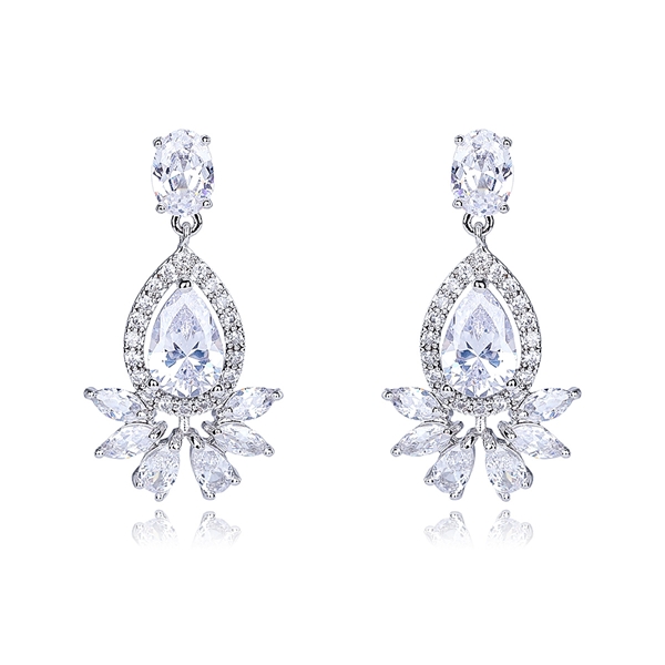 Picture of Luxury Cubic Zirconia Dangle Earrings with Fast Delivery