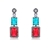 Picture of Unique Cubic Zirconia Colorful Dangle Earrings