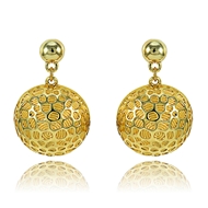 Picture of Fashion Design Big Gold Plated Drop & Dangle