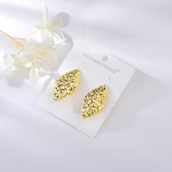 Picture of Dubai Gold Plated Big Stud Earrings Online Only