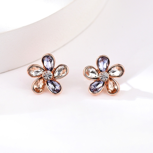 Picture of Buy Rose Gold Plated Zinc Alloy Stud Earrings in Flattering Style