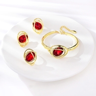 Picture of Unusual Big Zinc Alloy 3 Piece Jewelry Set