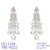 Picture of New Season White Platinum Plated Dangle Earrings with SGS/ISO Certification