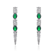 Picture of Luxury Cubic Zirconia Dangle Earrings with 3~7 Day Delivery