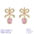 Picture of Recommended Pink Cubic Zirconia Dangle Earrings from Top Designer