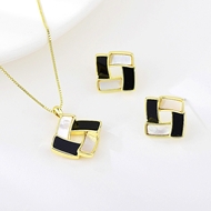 Picture of Classic Black 2 Piece Jewelry Set of Original Design