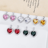 Picture of Fashionable Big Cubic Zirconia Dangle Earrings