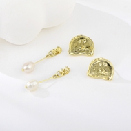 Picture of Trendy White Artificial Pearl Dangle Earrings with No-Risk Refund