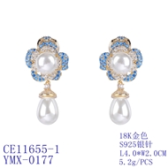 Picture of Featured Blue Luxury Dangle Earrings with Full Guarantee