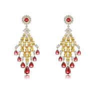 Picture of Attractive Red Copper or Brass Dangle Earrings For Your Occasions