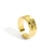 Picture of Sparkling Small Gold Plated Adjustable Ring